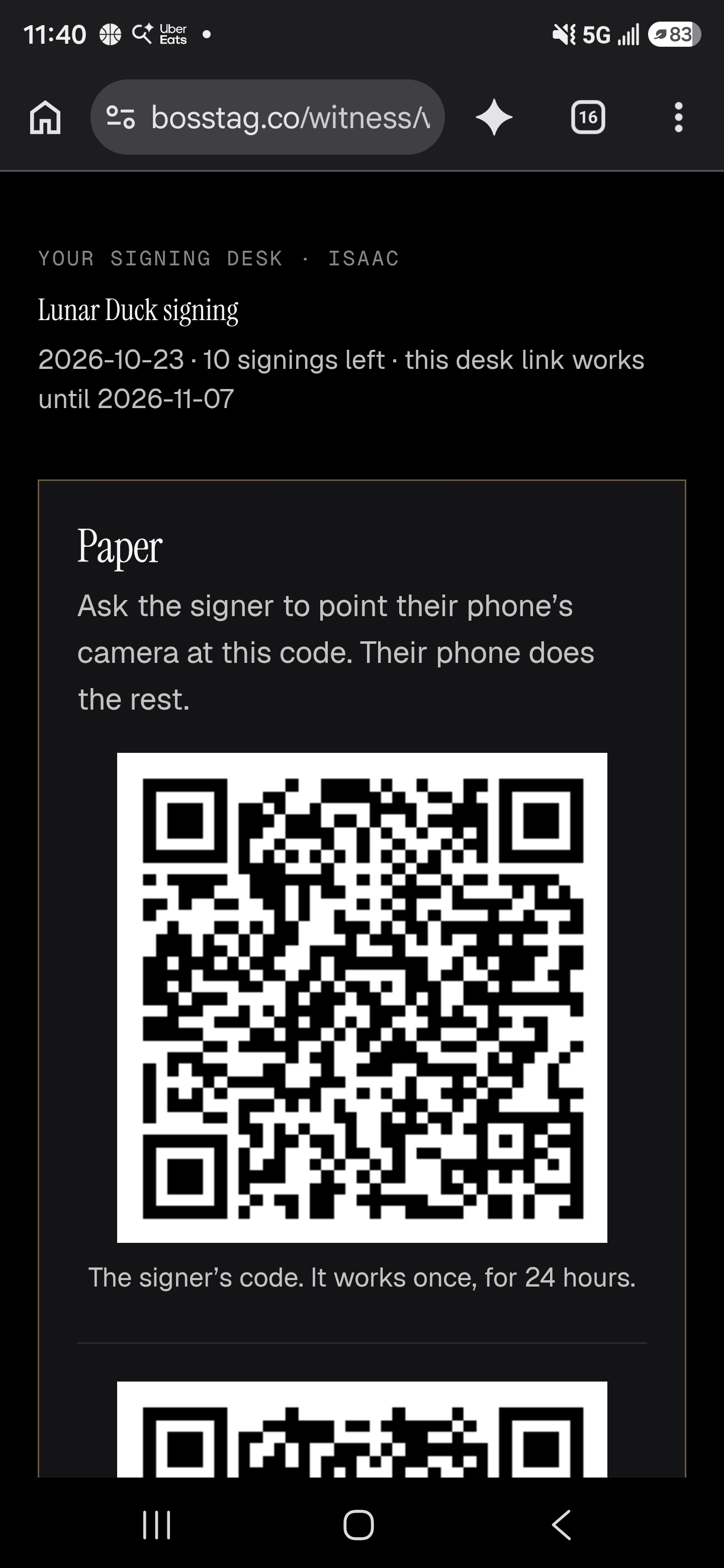 Owner's photo 1 of 1: Paper